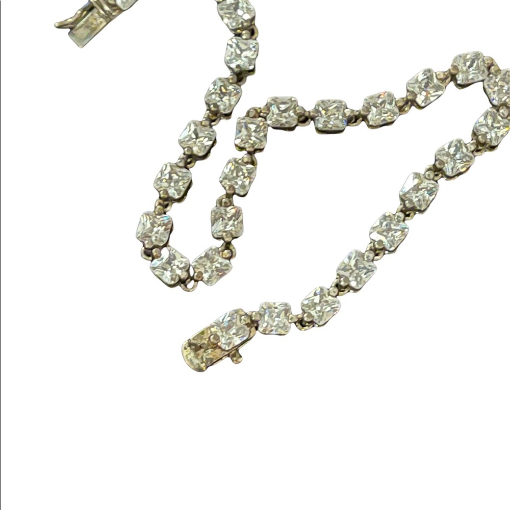Sterling silver crystal tennis bracelet sparkle - Picture 2 of 4